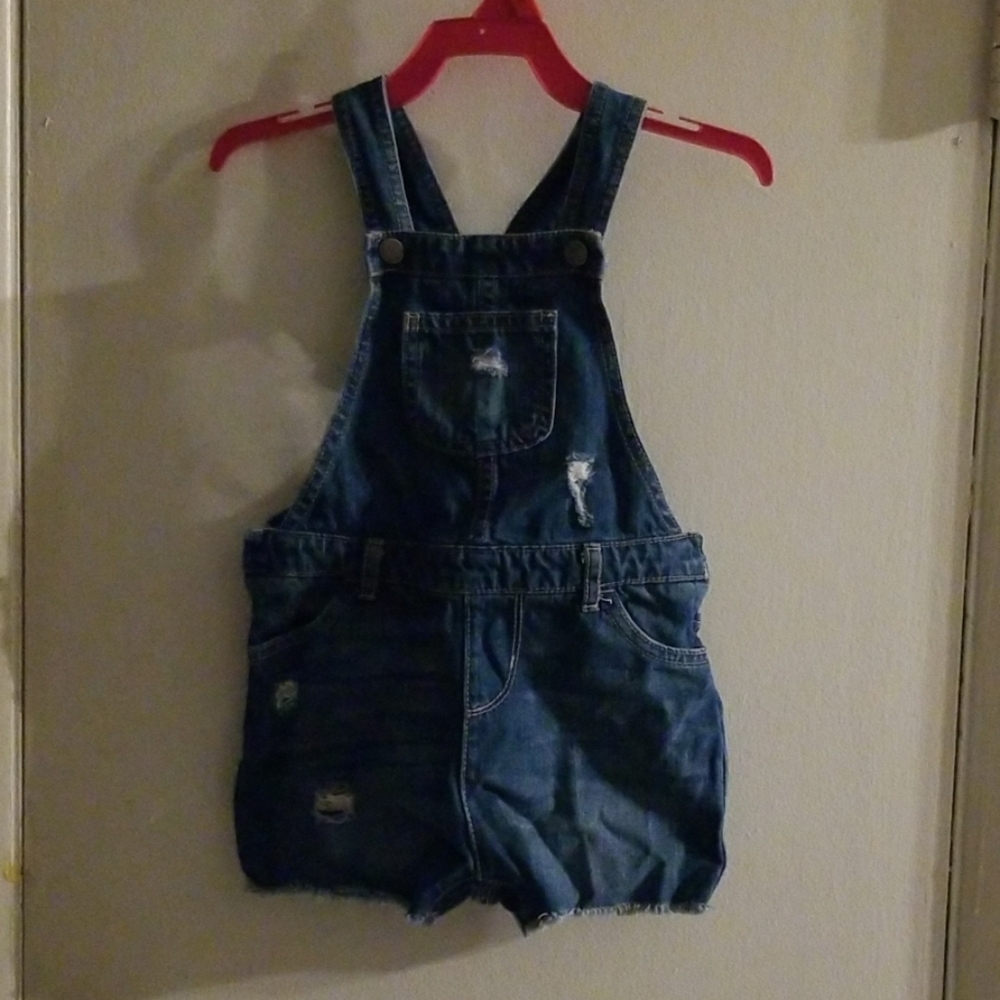 Overall Jean Short Set